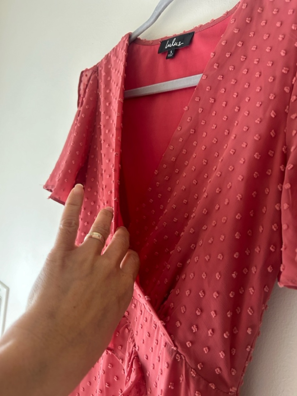 Lulu's Dusty Rose Ruffle Wrap Midi Dress - Picture 8 of 16